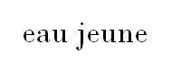 Logo de Eau Jeune